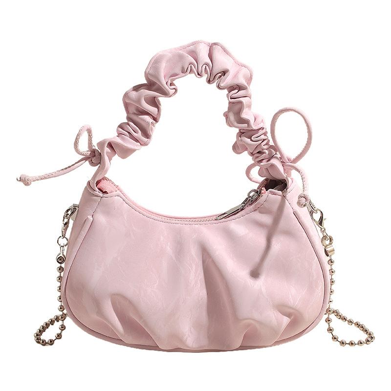 Korean Version of Niche Pleated Cloud Bag 2025 New Foreign Style Versatile Underarm Bag High-end Single Shoulder Messenger Women's Bag