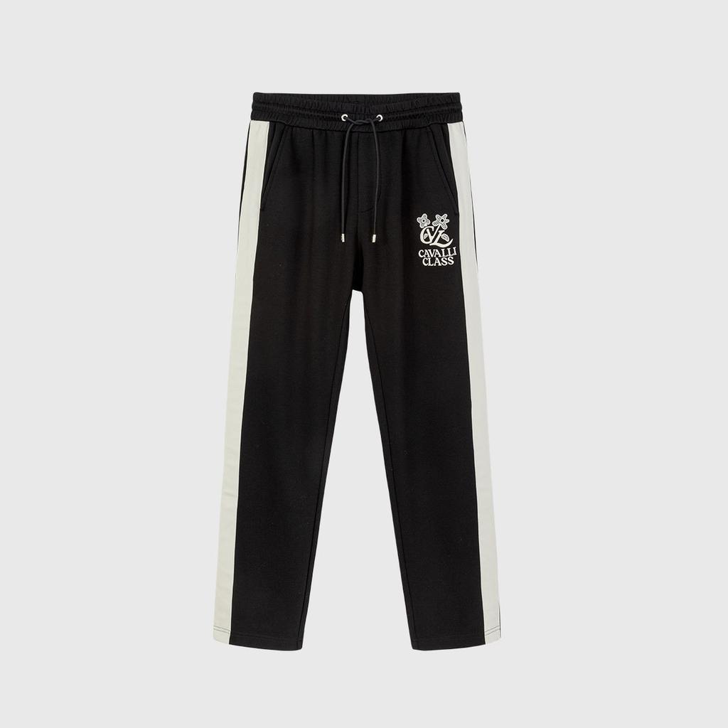 [Skin Friendly, Comfortable, Fashionable, Color Blocking] Autumn and Winter Exquisite Embroidery Trend Versatile Men's Sports Casual Pants