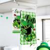 Seliem St. Patrick's Day Kitchen Dish Towels Set of 2, Lucky Clover Shamrock Green Hat Hand Towels Drying Baking Cooking Cloth, Plaid Check Farmhouse