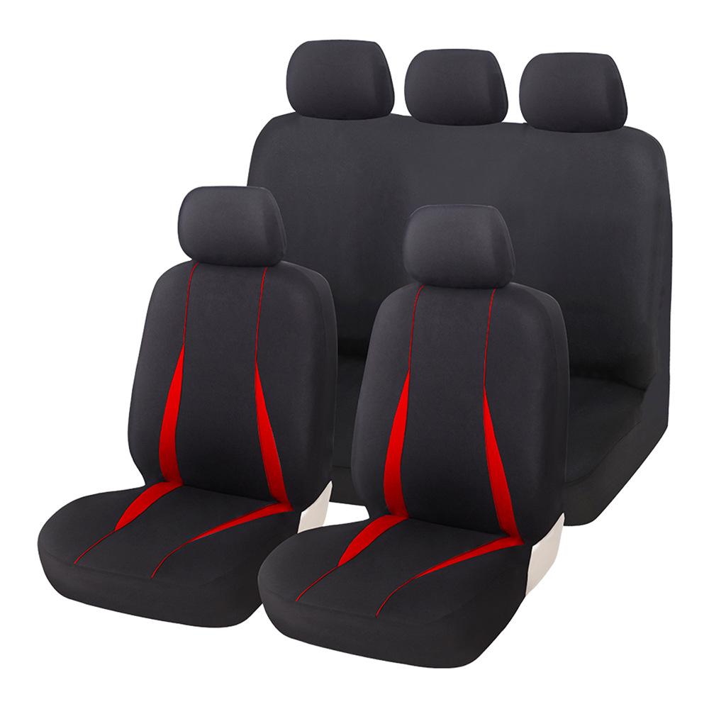 

Car Seat Cover Full Set Seat Cover Embroidery Car Seat Covers Fit Most Cars Covers with Tire Track Detail Styling Car Seat Protector 9pcs Full Set червоний