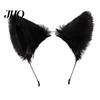 Tiara Ajustável Orelhas de Gato de Pelúcia Cosplay Festa Halloween Feito à Mão Leve Aro de Cabelo Adereço para Fotografia de Ambiente Festivo
