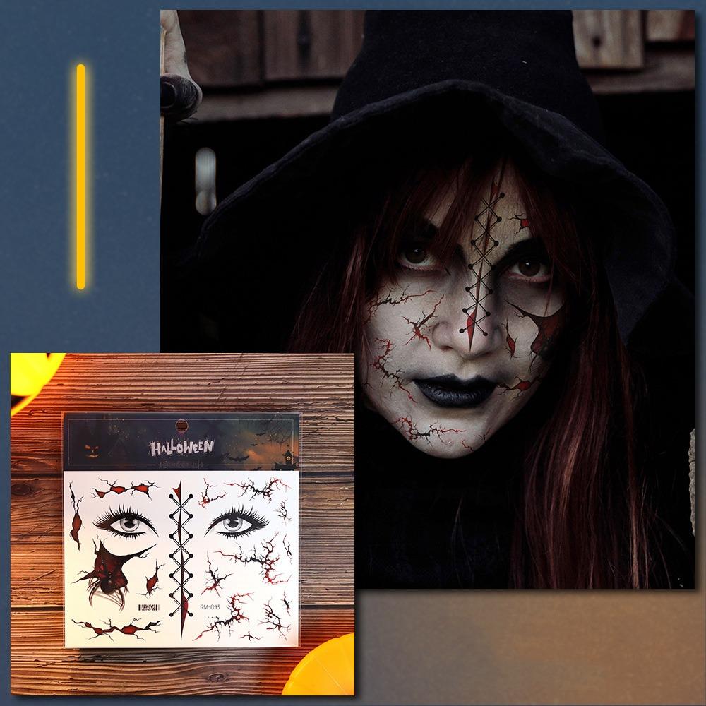 Waterproof Face Decorations Sticker DIY Temporary Scar Stickers Body Art Decals Halloween Party