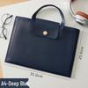 Large Capacity A4 Leather File Bag - Multifunctional Business Office Folder