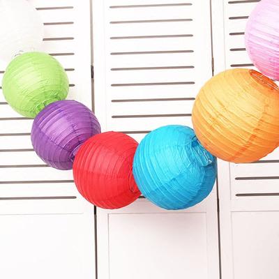 Birthday Decoration Wedding Party Supplies Round Paper Lanterns Mid Autumn Festive Lanterns Paper Lamp Ball Hanging Lanterns