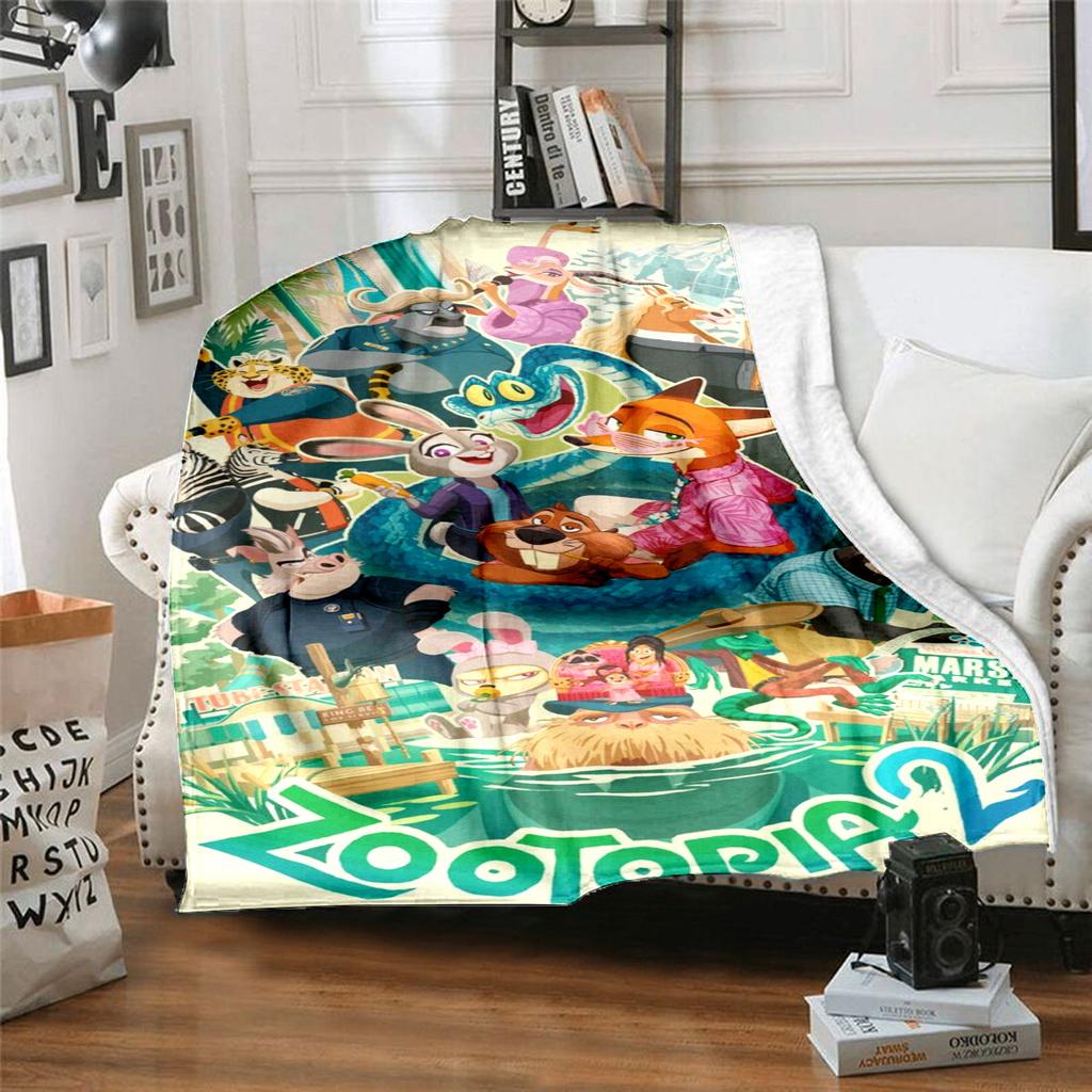 ZOOTOPIA Plush Blanket Soft Comfortable All Seasons Perfect Sofa Office Naps Outdoor Travel Makes Great Gift