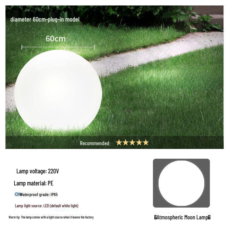 Solar Luminous Spherical Lawn Lamp: Waterproof Outdoor Atmosphere Light for Courtyard and Camping