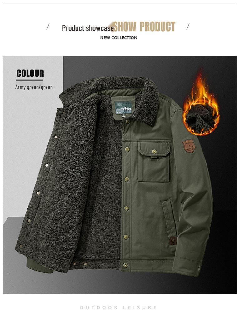 Jachetă de iarnă pentru bărbați cu căptușeală din fleece 2022: Jachetă de baseball casual groasă, cu croială largă la modă