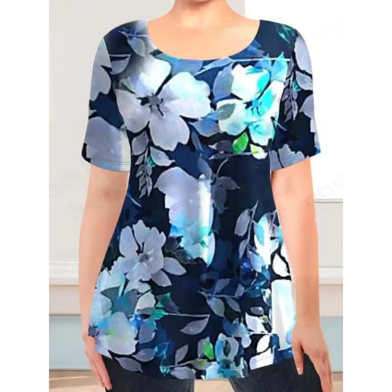 3D Printed Summer Women's T-Shirt Breathable Versatile Fashion Trend Daily Wear Tops Comfortable Polyester Tees