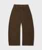 GLW High Curved Wide Cotton Pants Brown