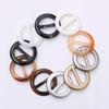 FOMIYES 20pcs Tee Shirt Clips T-Shirt Scarf Clips Rings Clothes Wrap Holder Fashion Round Circle Clips Belt Buckles for Women Girls