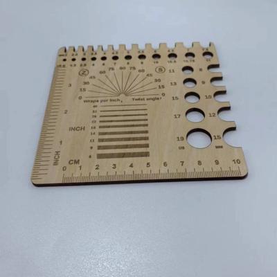 Fil à broder Aiguille à tricoter Jauge de point Enroulement DIY Règle de mesure Corde tressée Modèle essentiel Outils de mesure de fil Bobineurs