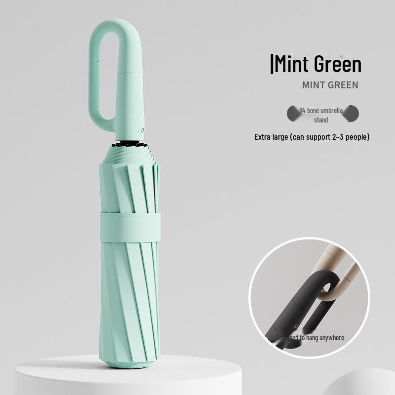 

Автоматический ветроустойчивый зонт с 84 костями, двойное использование для солнца и дождя, складная конструкция с крючками, защита от ультрафиолета