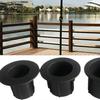 3pcs Patio Umbrella Hole Insert Set Black PP Sleeve For 28-48mm Poles To Reduce Wobble And Enhance Table Stability