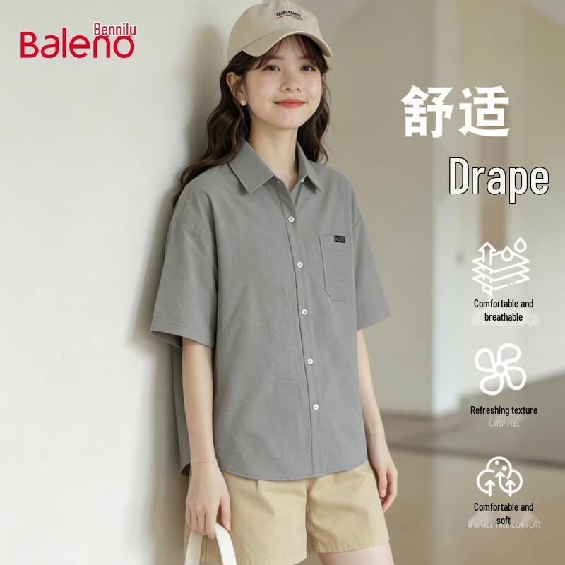 Baleno Women s Casual Lapel Short Sleeve Shirt XL