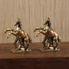 1PC Bronze Horse Statue - Chinese Zodiac Home Decor Metal Craft Living Room Tea Table Sculpture