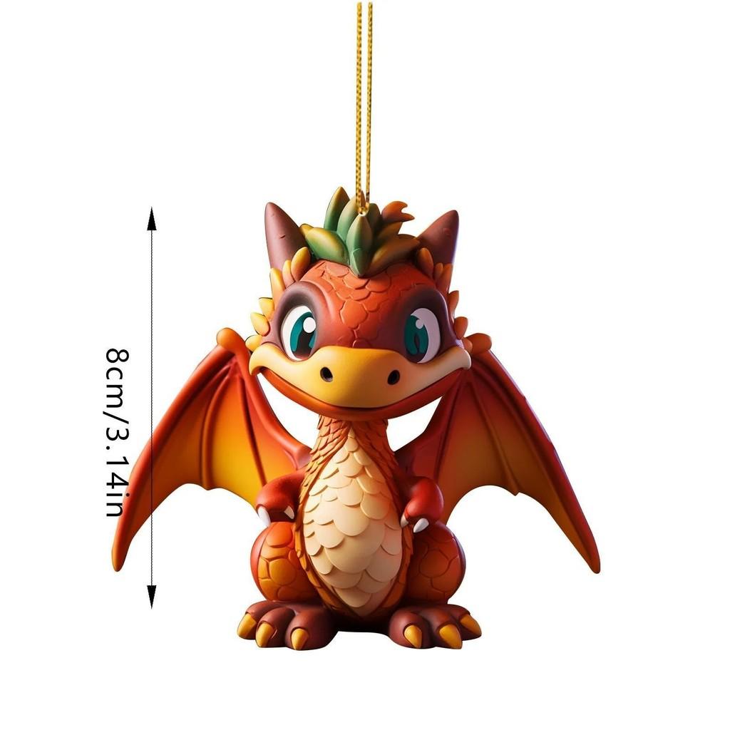 Cartoon Style Christmas Dragon Baby Hanging Decor For Festive Car Accessories
