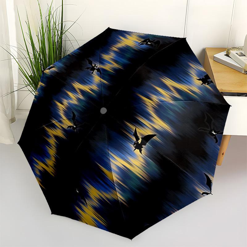 

1pc Bats, Moonlight Automatic Opening/Closing Folding Umbrella with 8 Ribs,Portable Sunshade Umbrella Birthday and Holiday gifts yy251231166