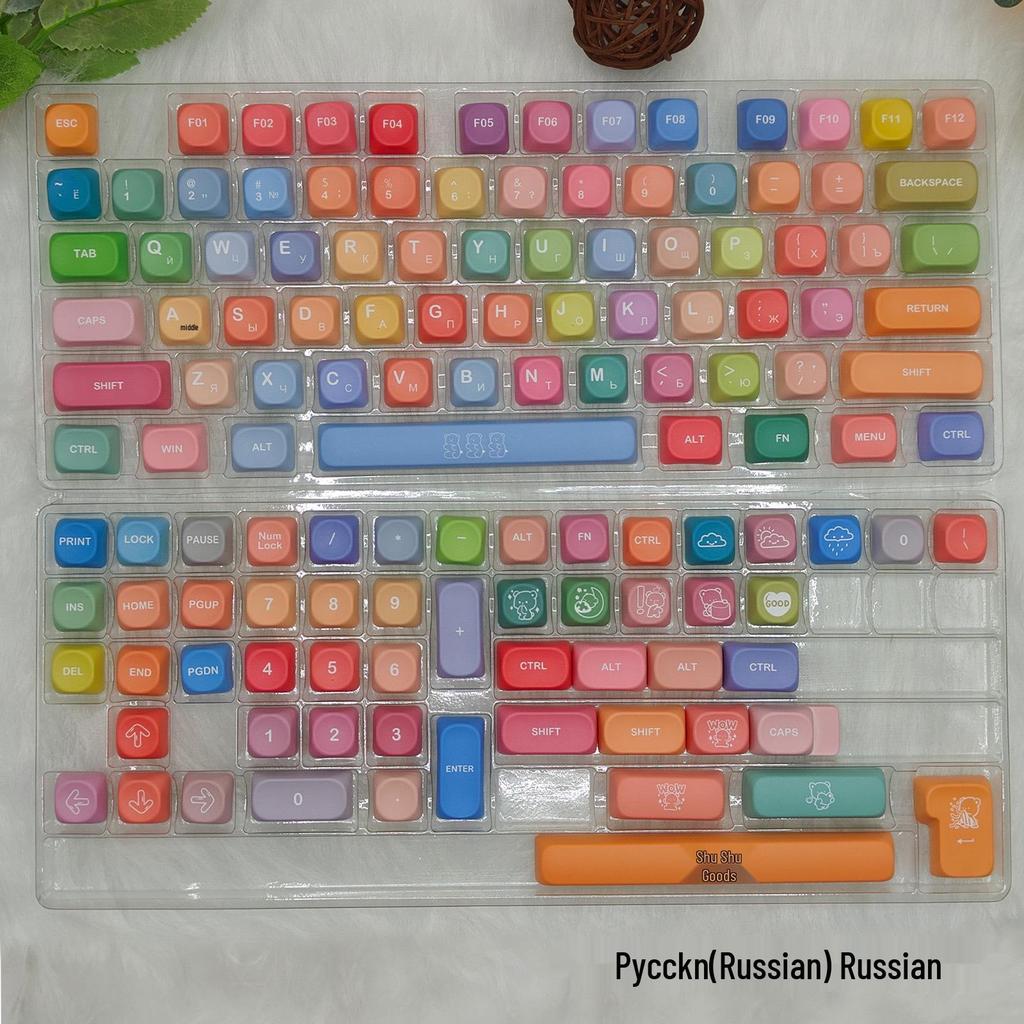 MOA Profile Gummy Bear PBT Double-Shot Dye-Sublimation Opaque Custom Keycap for Mechanical Keyboards
