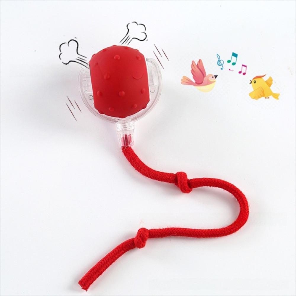 Automatic Smart Cat Toys Fast Rolling Imitate Mouse Tail Dog Cat Training Ball with Bird Sounds Indoor Playing