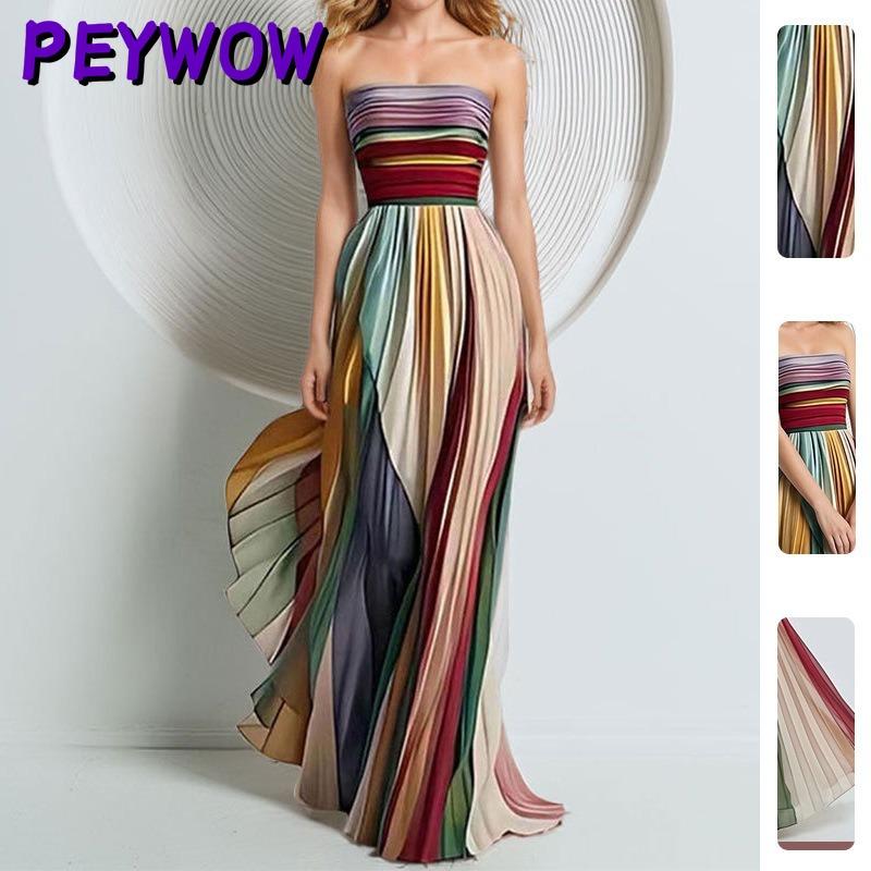 PEYWOW Abiti casual da donna senza maniche per estate e primavera