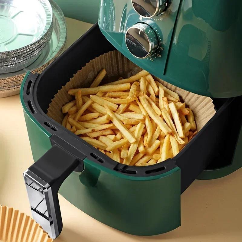Air Fryer Disposable Non - Stick Round Paper Baking Mats 16/20cm, 50pcs Kitchen tools AirFryer Baking Accessories