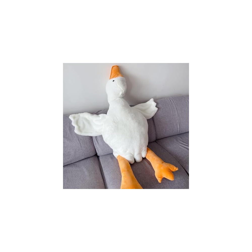 Missmat Hugging Pillow, White Goose Cushion, Approx. 160cm in Length