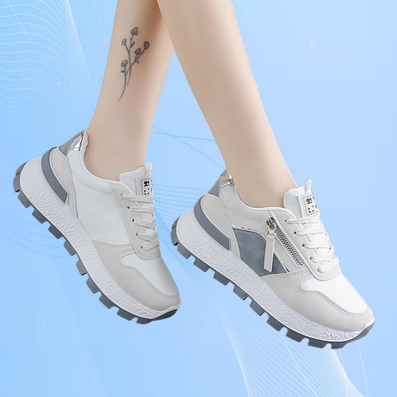 Spring/Autumn Lace-up Non-slip Walking Shoes Fashion New Round Head Sexy Thick Solemn Comfortable Casual Sneakers for Women