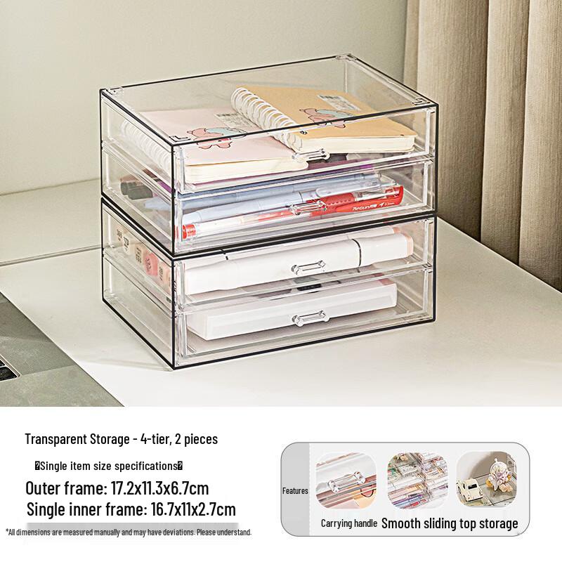 Miflame Transparent Desktop Drawer Storage Organizer