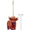 Highland Cow Car Hanging Ornament Acrylic Scottish Highland Cow Car Mirror Hanging Accessories Farm Animal Lover Gift,3.54in