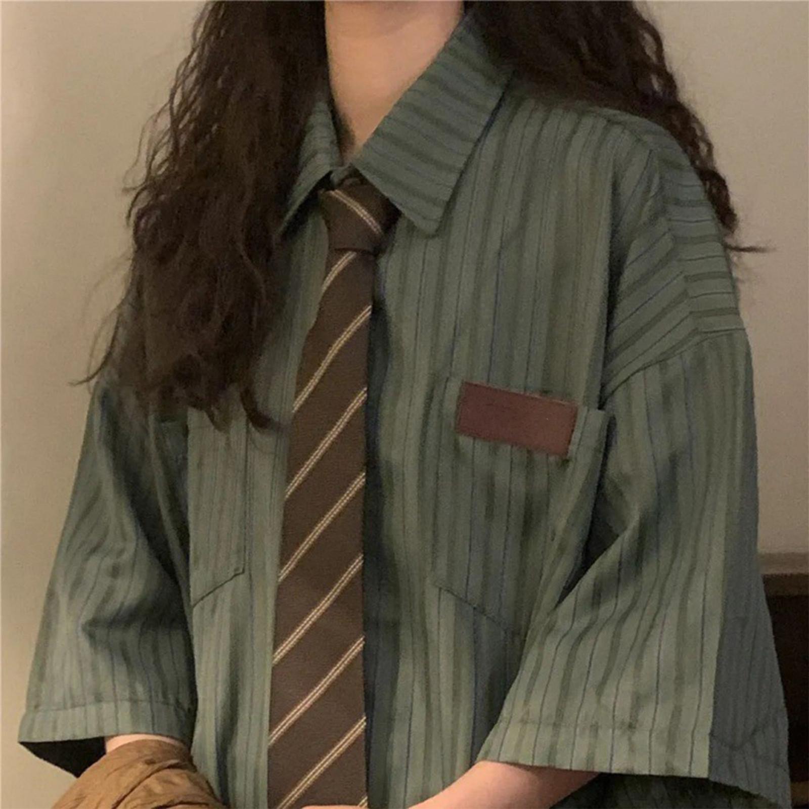 

Женские рубашки с коротким рукавом для офисной работы, повседневная одежда, рубашки с воротником M