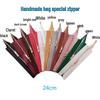 24cm PU Metal Teeth Zippers for DIY Handmade Bags & Luggage