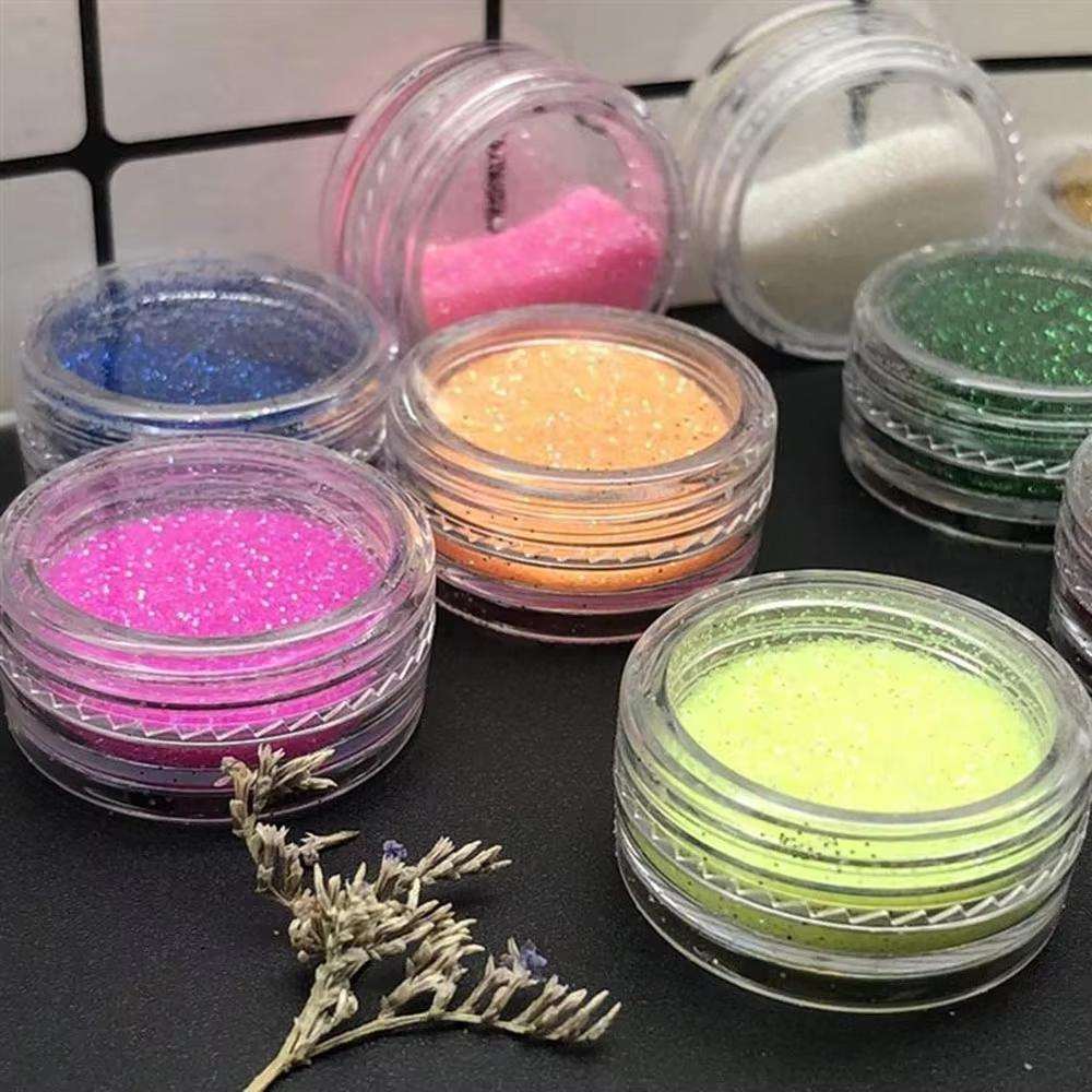 50pcs 5g Sample Clear Cream Jar Mini Cosmetic Bottles Containers Transparent Pot For Nail Arts Small Clear Can Tin For Balm