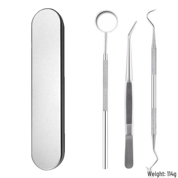 Dental Tools Kit: Stainless Steel Teeth Cleaner, Probe, Pick & Excavator for Oral Care