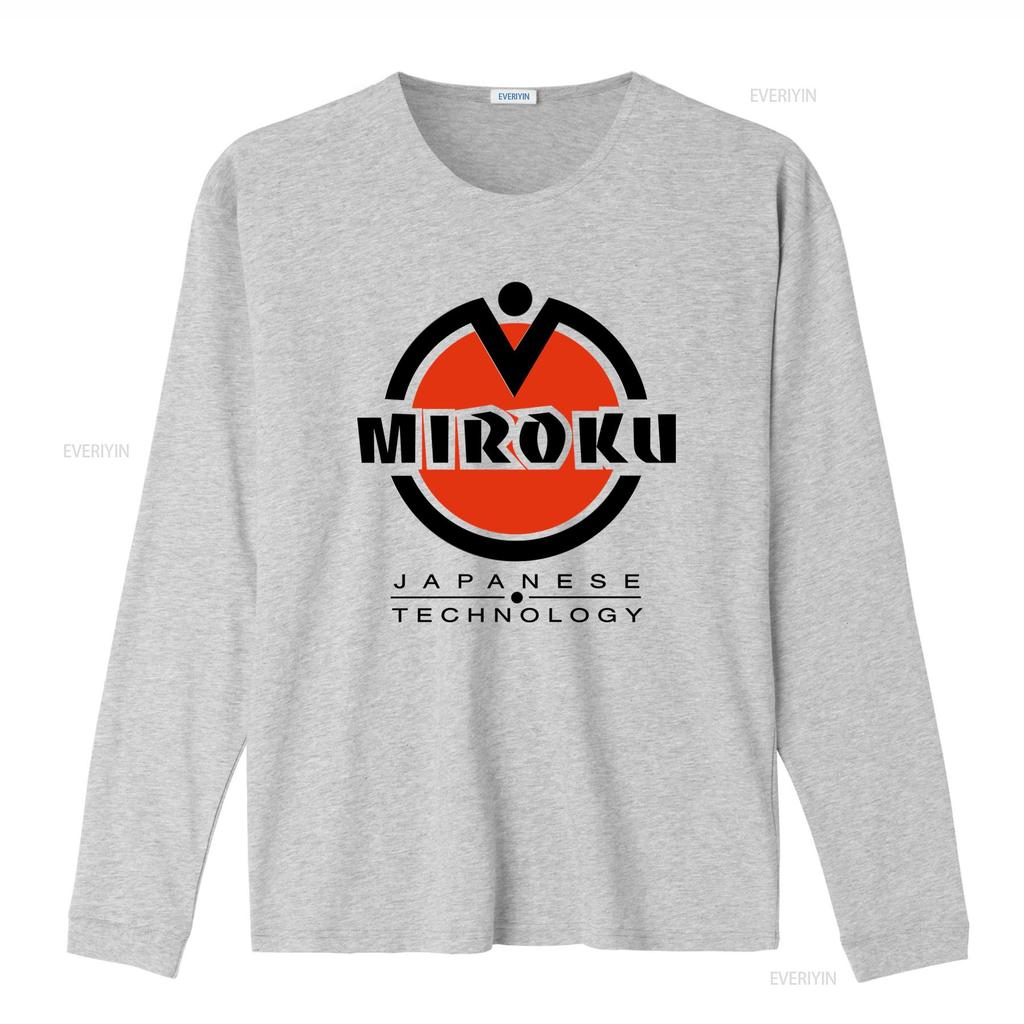 Miroku Japanse Technologie Logo Heren Wit T-shirt Maat S 5XL vintage Gewassen Stijlvol Top Voor Dagelijks Gebruik Rekbaar Unisex