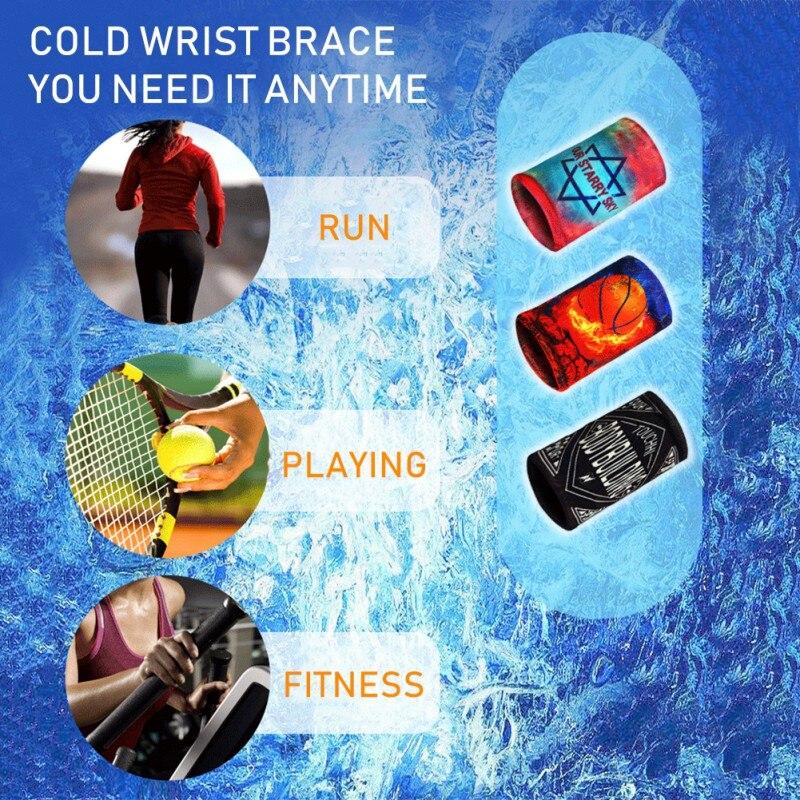 Buy Cooling Wristbands Athletic Exercise Wrist Sweatband Ice Cooling