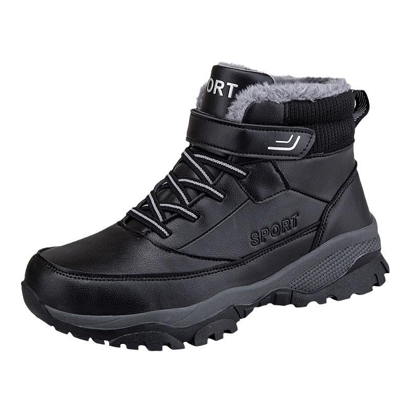 Pánské zesílené sametové zimní sněhule pro seniory