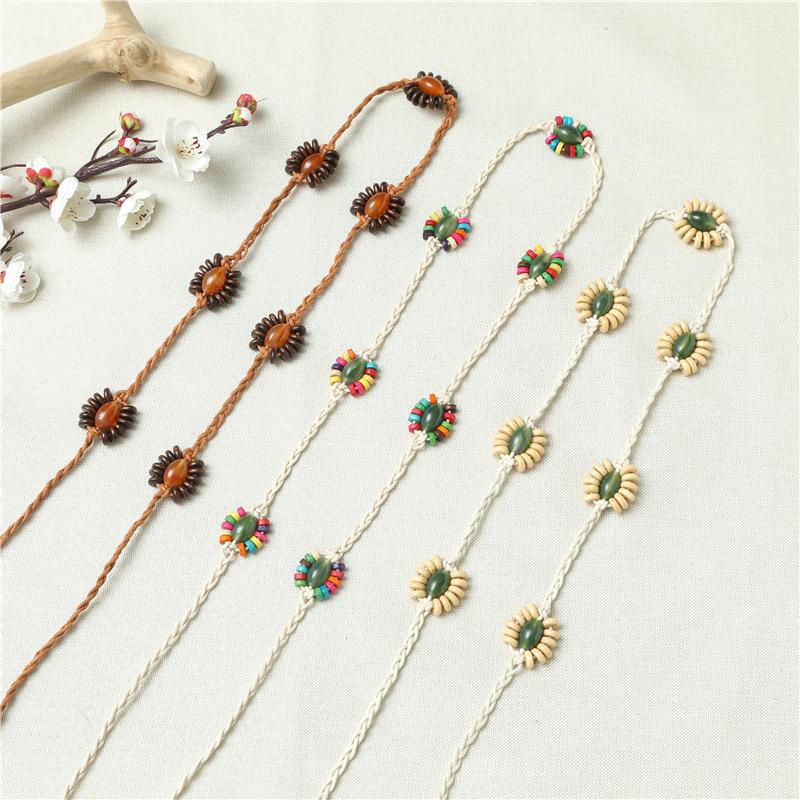 Ethnic Style Women's Belt, European and American Style DIY Braided Belt, Acrylic Turquoise, Braided Women's Waist Chain