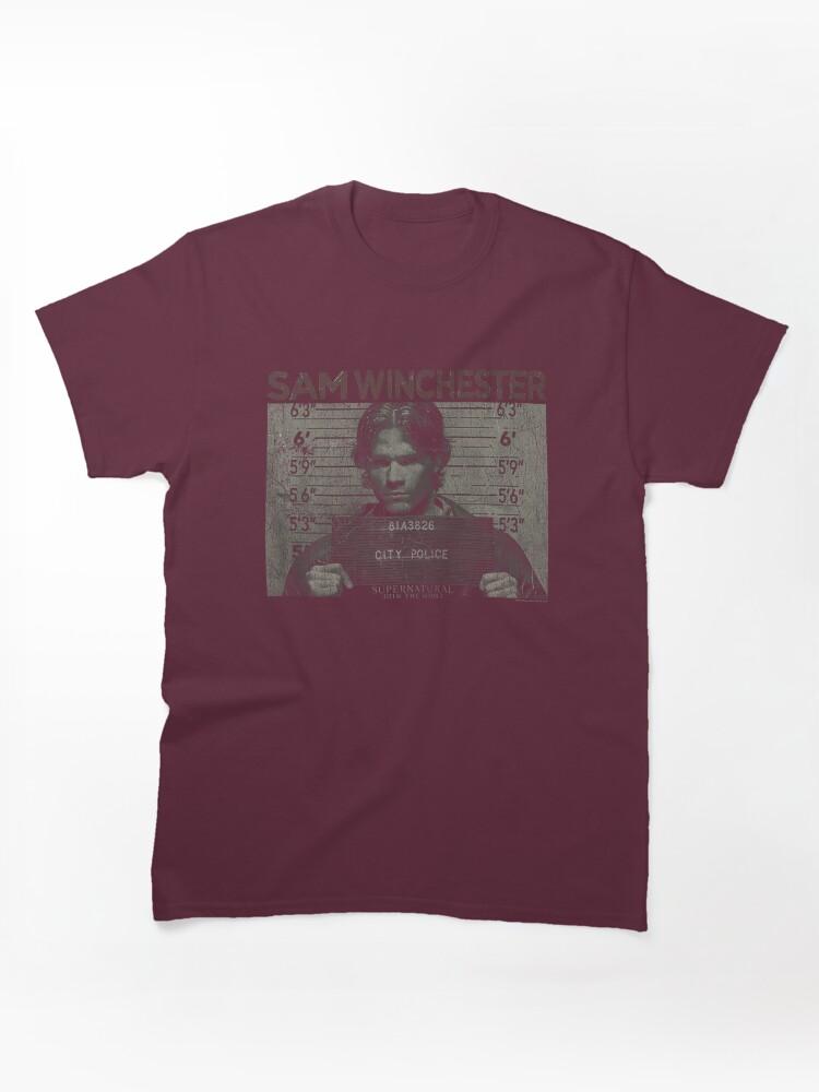 City Hunter Supernatural Sam Winchester Mugshot Portrait Design Classic Unisex T-Shirt