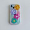 Cartoon Gradienten Blume Ins Stoßfest Shell Für Iphone 11 12 Promax 13 14 Pro Max Plus Relif Weiche Silikon Telefon fall Conque