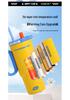 Jumbo Sunset Icebreaker Stainless Steel Thermos with Handle & Straw - Large Capacity, Portable Cold Storage for Outdoors