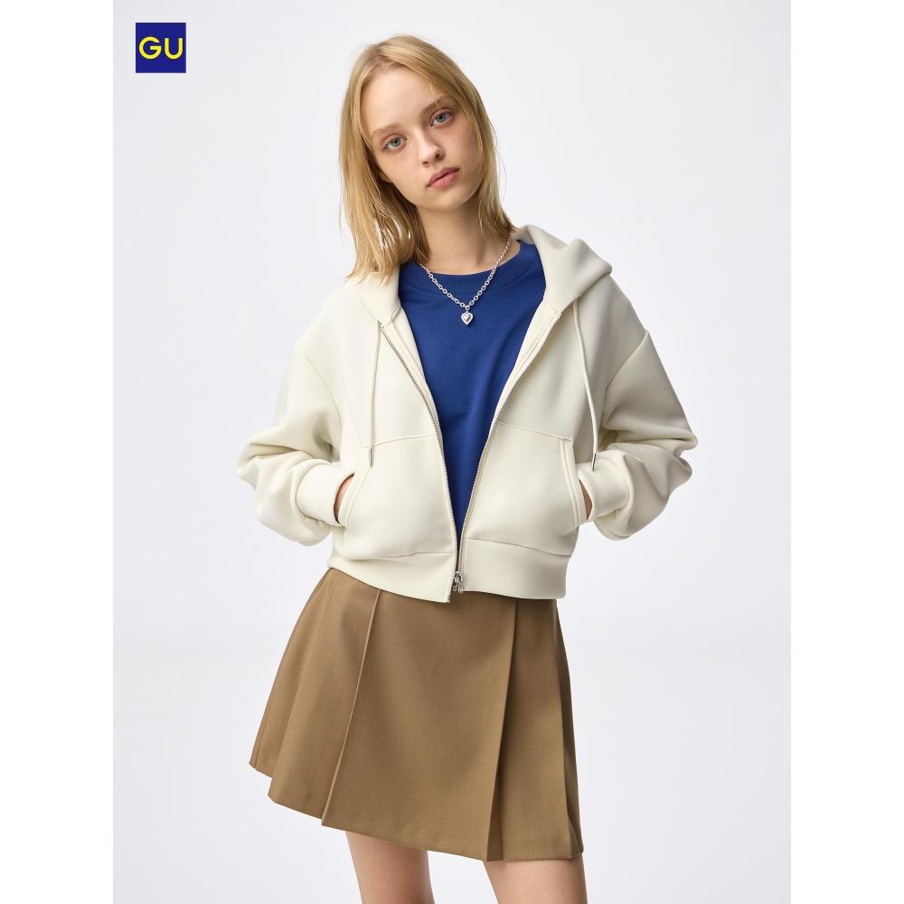 Uniqlo Gu Puff Sweatshirt Full Zip Hoodie