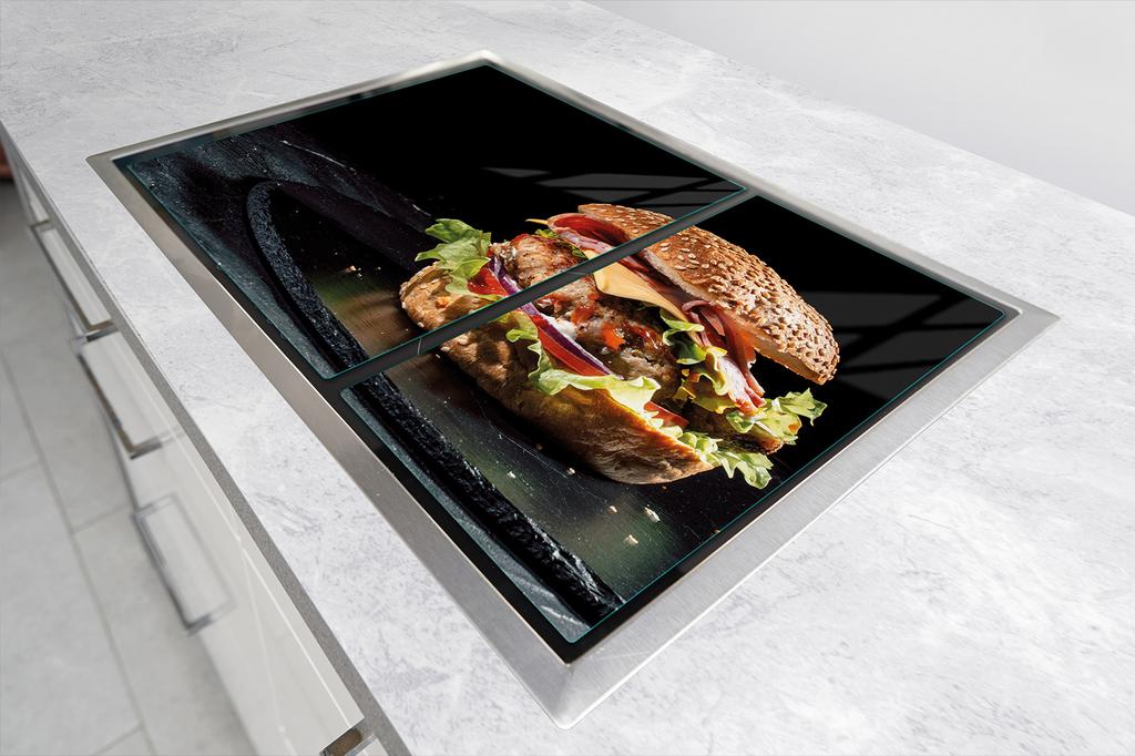 SZKLANA PŁYTA OCHRONNA NA KUCHENKĘ 75x52 HAMBURGER