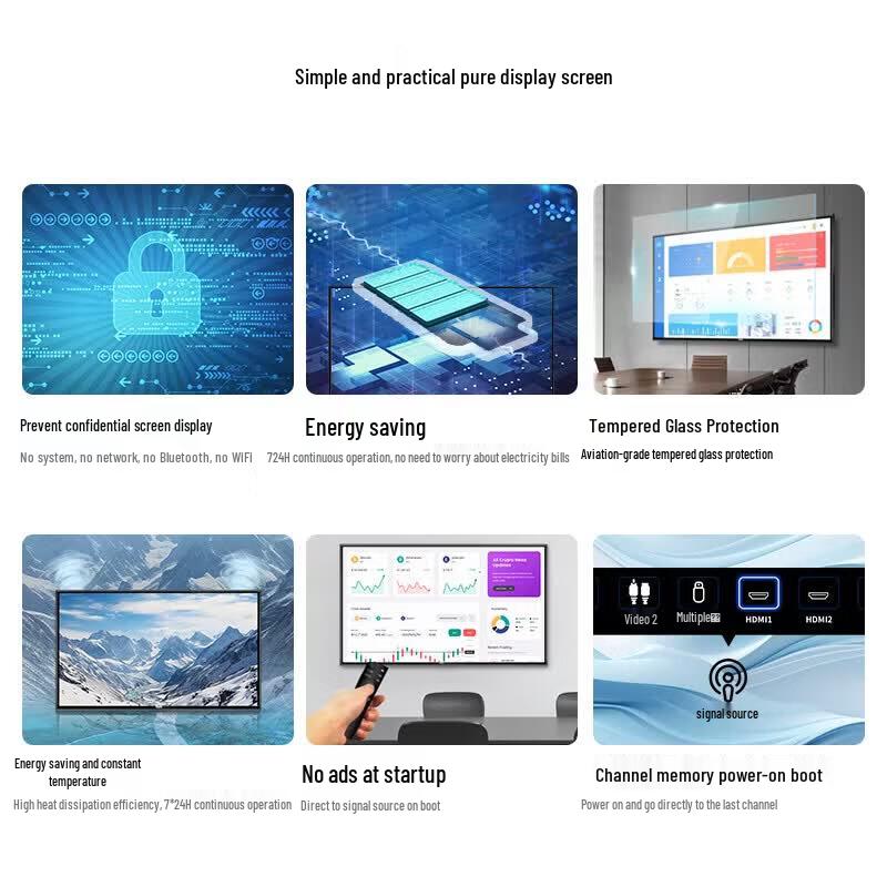 D&Q 85-inch 4K Commercial Monitoring Display CN Plug (adapter Included)