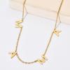 CARLIDANA Mother's Day Gift Hot Sale Letter MAMA Necklace for Mom Stainless Steel Gold Color Necklace Jewelry Women Anniversary