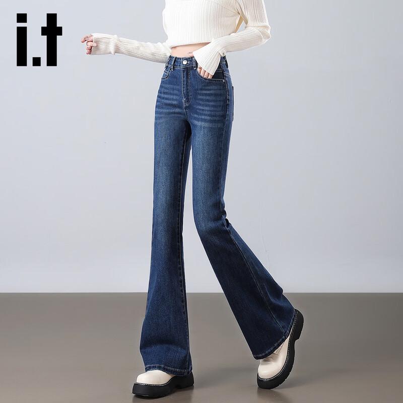 Izzue Women's High-Waist Micro-Flared Jeans