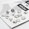 Bijoux Rétro Couronne Sculptée Ciel Étoilé Ensemble Combiné 13 Pièces Bague