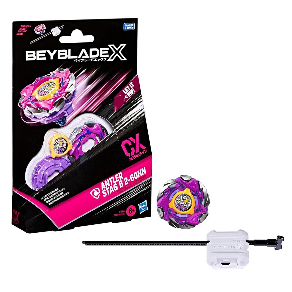 Beyblade X Antler Stag B 2-60HN CX Starter Pack Set Takara Tomy Defense Type Top Launcher Battle Tops Game Toy Suitable Ages 8 Up