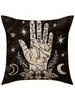 Gothic Tarot Black Cat Skull Pillow Cover, Double Sided Soft Polyester 2D Print Cushion for Sofa Bedroom Living Room Gift