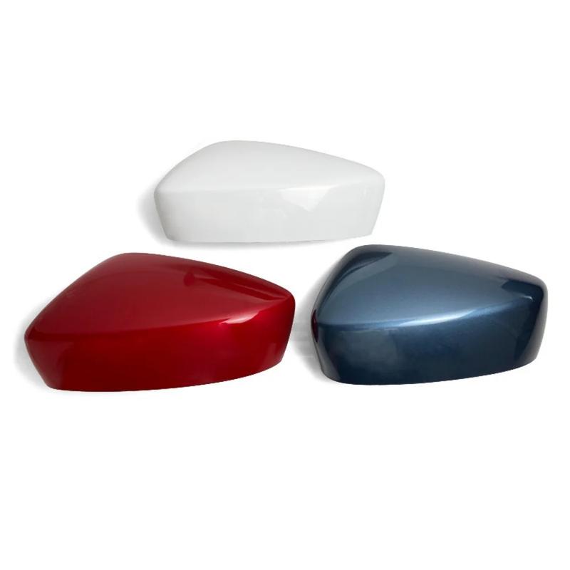 Protective Cover Door Mirror Shell For Mazda 2 DEMIO 2014-2017 Picture Frame Long Strip Shell Pearl White Bright Red Blue Gray