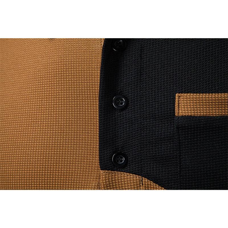 New Men's  Short Sleeve Polo Shirt Color Block Streetwear Lapel Tshirts for Men Summer Jogging Sport Tops Loose Basic Splice Top